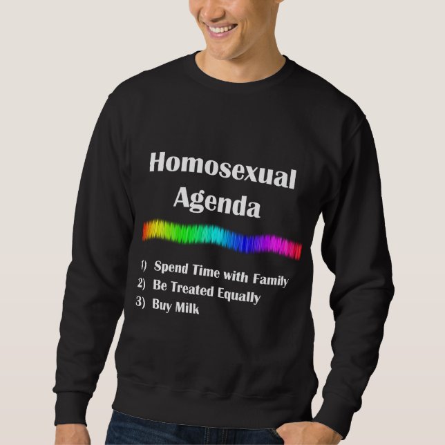 Sudadera Agenda homosexual (Anverso)