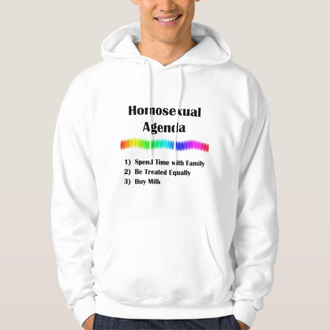 Sudadera Agenda homosexual (Anverso)