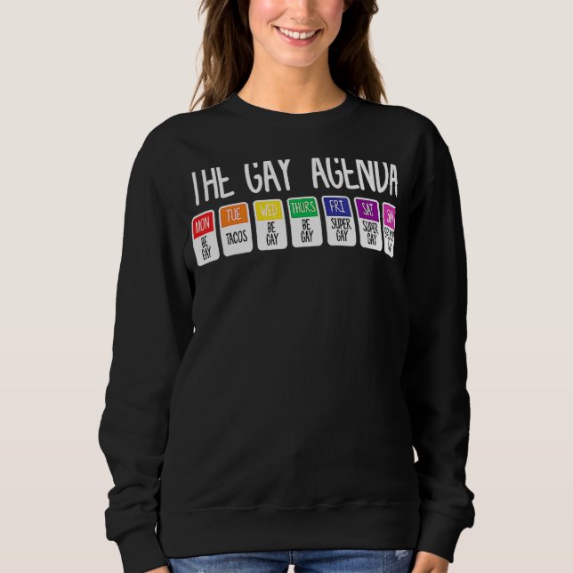 Sudadera Agenda Semanal Gay Orgullo Lgbt Arcoiris 1 (Anverso)