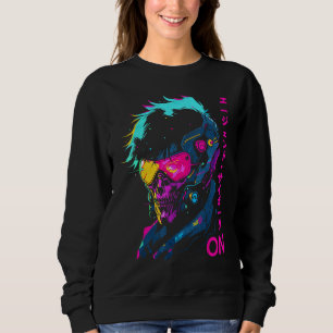 Sudadera Agente ciborg japonés estilo futurista ciberpunk