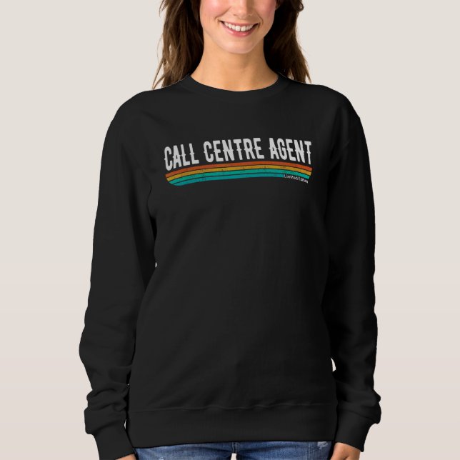 Sudadera Agente de Centro de llamadas antiguo Título de tra (Anverso)