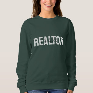 Sudadera Agente Inmobiliario Realtor Script Name Pink