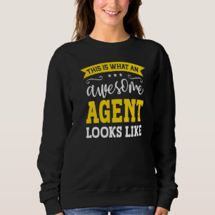Sudadera Agente Título de Trabajo Empleado Funny Profesiona