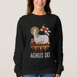 Sudadera Agnus Dei Sanctus Tradicional Masa Latina Católica