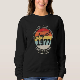 Sudadera Agosto 1977 45º Cumpleaños 45 Años De Ser Awesom
