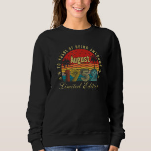 Sudadera Agosto de 1952 70 años 70 cumpleaños