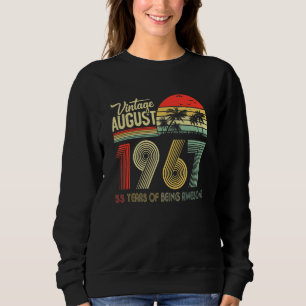 Sudadera Agosto De 1967 55 Años De Asombroso 55º Nacimiento