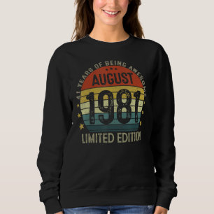 Sudadera Agosto de 1981 41º cumpleaños 41 años