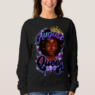 Sudadera Agosto Reina Mujer Negra Reina Negra Feliz cumplea