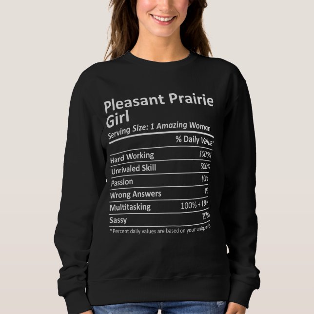 Sudadera Agradable Chica Prairie Wi Wisconsin Funny City Ho (Anverso)