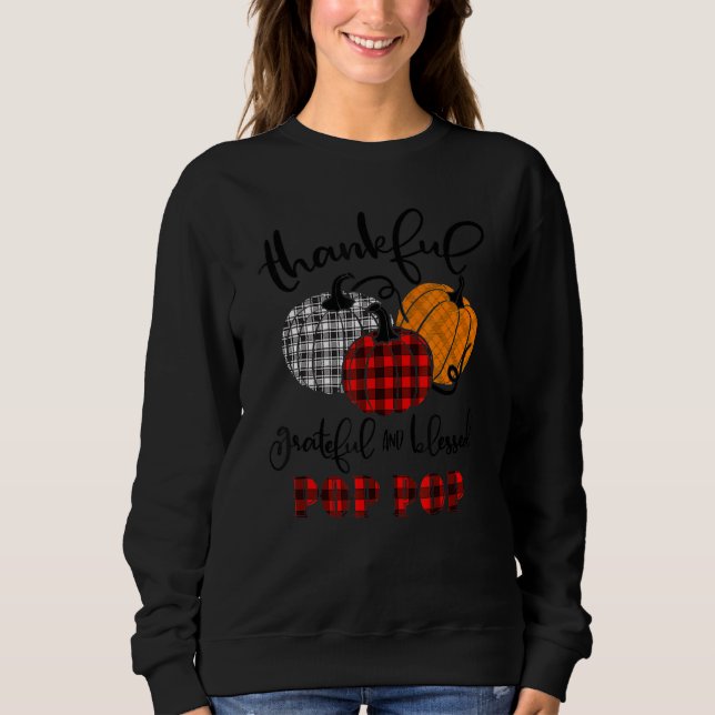 Sudadera Agradecido Búfalo Del Pop Bendito Que Se Ensayó (Anverso)