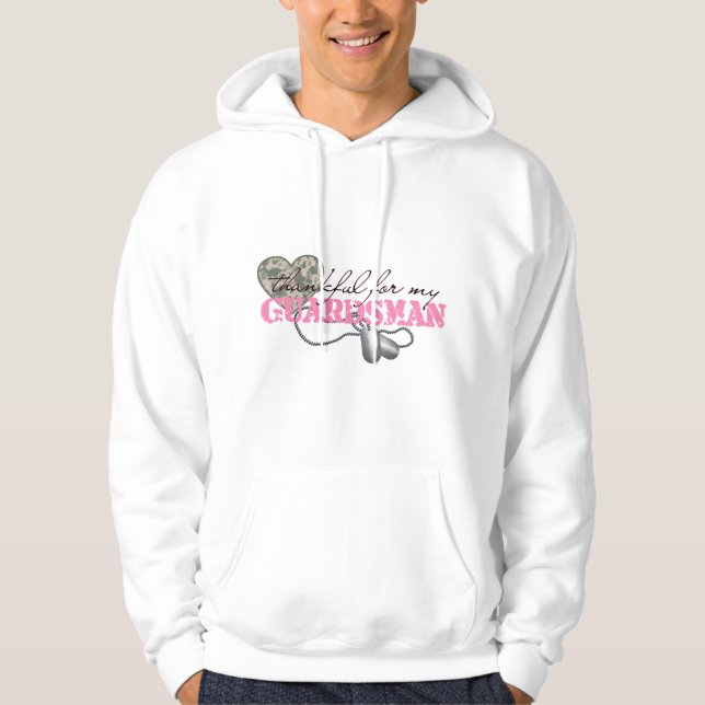 Sudadera Agradecido para mi soldado de la guardia (Anverso)