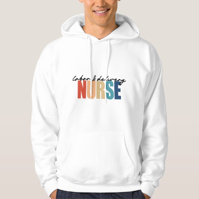 Sudadera Agradecimiento a enfermera de parto y labor de par (Anverso)