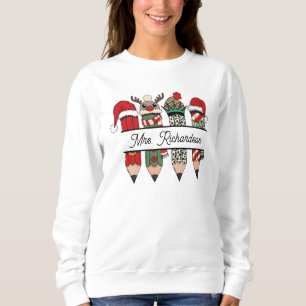 Sudadera Agradecimiento a maestros Navidad Nombre personali