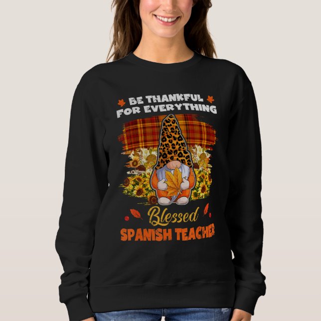 Sudadera Agradecimiento al profesor español Gnome Cae (Anverso)
