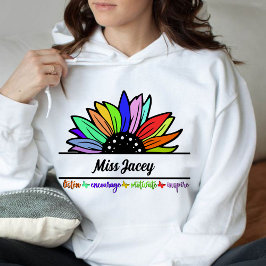 Sudadera Agradecimiento de profesores de flores silvestres,