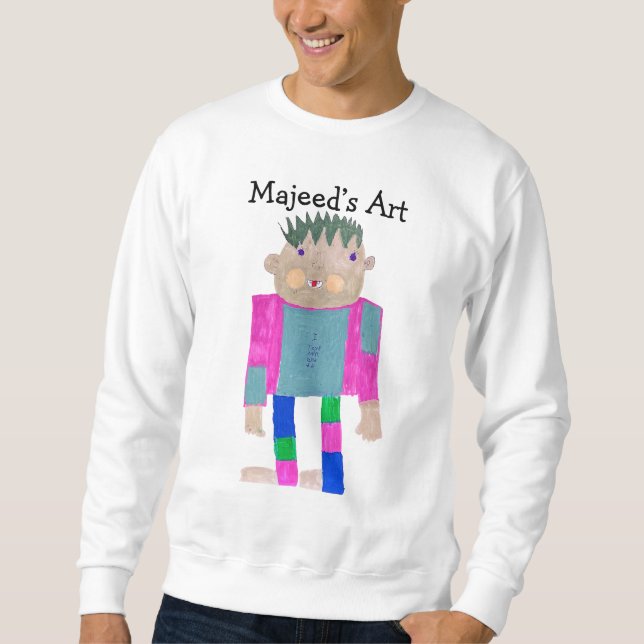 Sudadera Agrega el arte de tu hijo a esto  (Anverso)