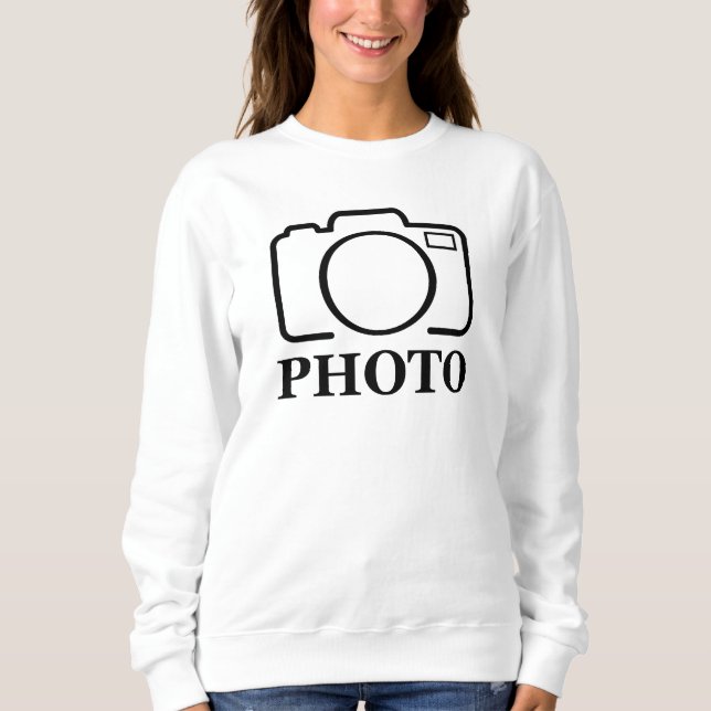 Sudadera Agregar foto personalizada boda moderna linda eleg (Anverso)