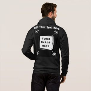 Sudadera Agregar texto de foto plantilla personalizada fron