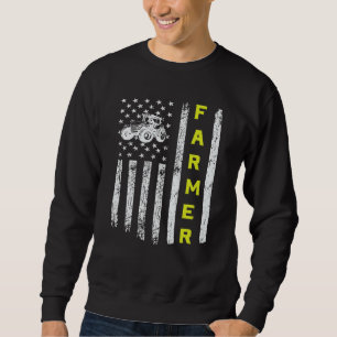 Sudadera Agricultor Bandera de los Estados Unidos Patriótic