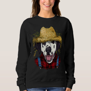 Sudadera Agricultor dálmata cultivando perrito Mascota de c