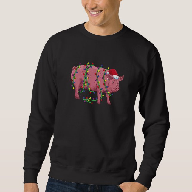 Sudadera Agricultor de Navidades de cerdo (Anverso)