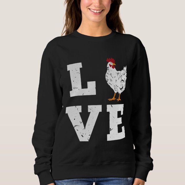Sudadera Agricultor de pollo Amor Cumpleaños (Anverso)