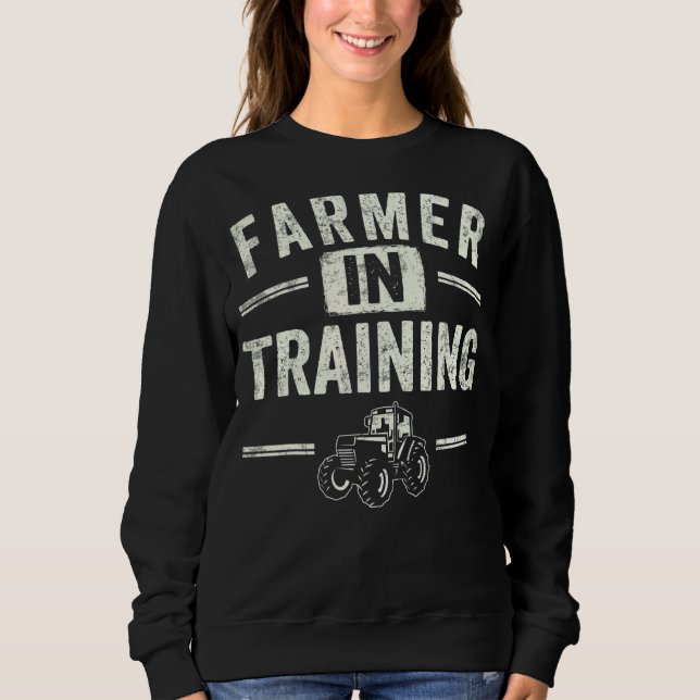 Sudadera Agricultor En Formación De Agricultores De Tractor (Anverso)
