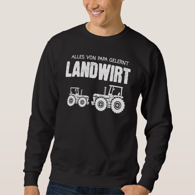 Sudadera Agricultor Papa Son Tractor de Granja (Anverso)