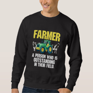 Sudadera Agricultor Que Está Pendiente En Su Empresa De Cam