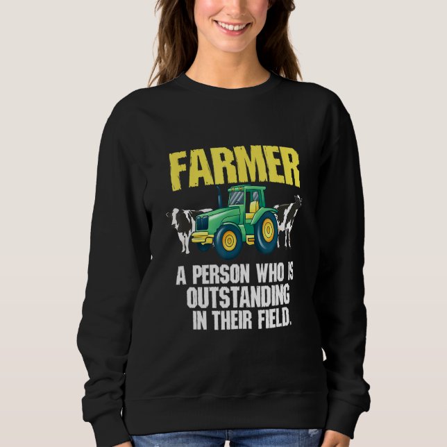 Sudadera Agricultor Que Está Pendiente En Su Empresa De Cam (Anverso)