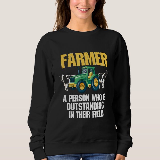 Sudadera Agricultor Que Está Pendiente En Su Empresa De Cam (Anverso)