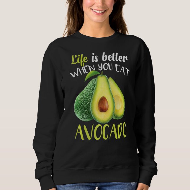 Sudadera Aguacamole vegan vegetarian (Anverso)
