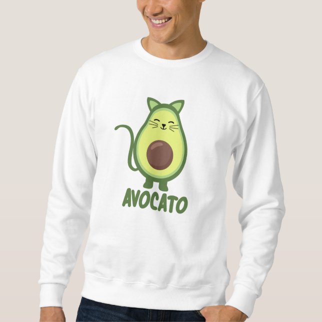 Sudadera Aguacate Cat Funny Comida Kitten Aguacate (Anverso)