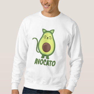 Sudadera Aguacate Cat Funny Comida Verde