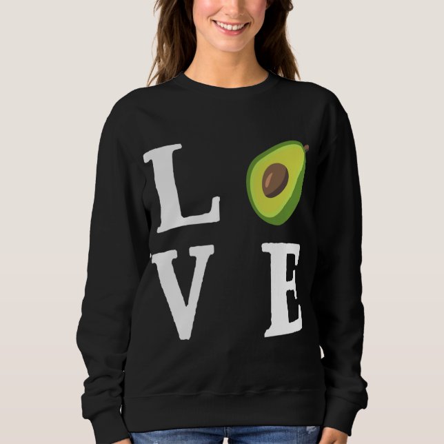 Sudadera Aguacate - Comida de aguacate de amor (Anverso)