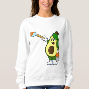 Sudadera Aguacate como pintador con pincel de pintura