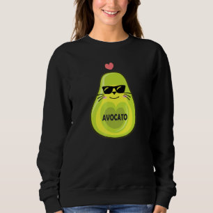 Sudadera Aguacate Cuato Aguacate Vegan Y Gato Kitten