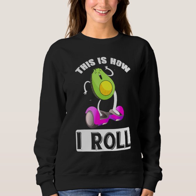Sudadera Aguacate En Una Rueda Hoverboard Skateboar Eléctri (Anverso)