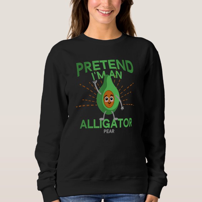 Sudadera Aguacate Finge que soy una pera de caimán hombres  (Anverso)