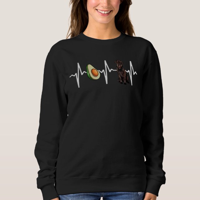 Sudadera Aguacate Giant Schnauzer Heartbeat Dog (Anverso)