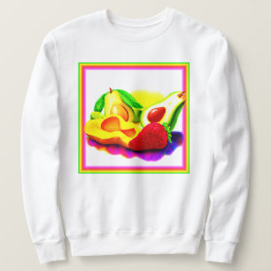 Sudadera Aguacate tropical, fresa y mango. ¡Hazte con una e