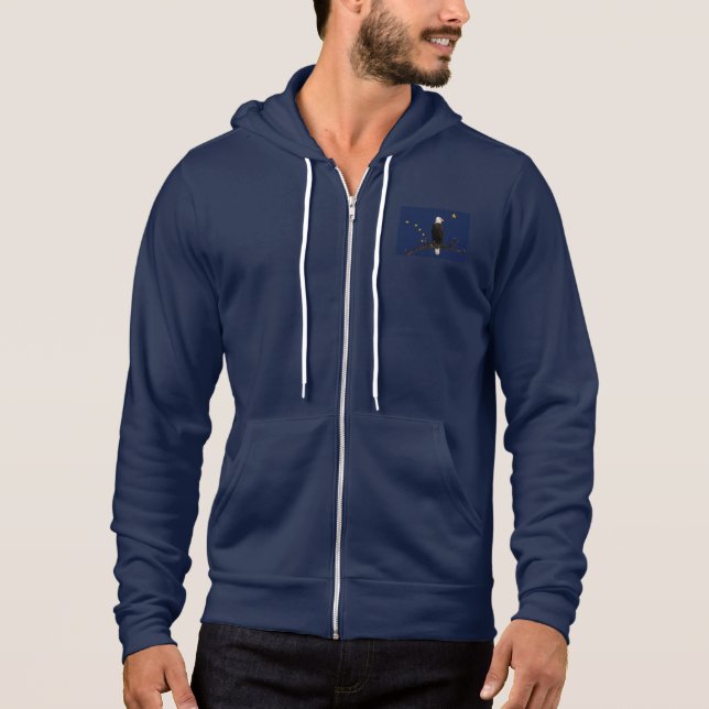 Sudadera Águila Alaska Y Bandera (Anverso)