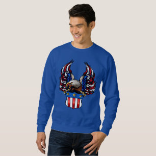Sudadera Águila Americana, Rojo Blanco & Azul, Patriota,