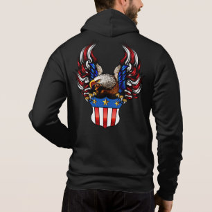 Sudadera Águila Americana, Rojo Blanco & Azul, Patriota, Su
