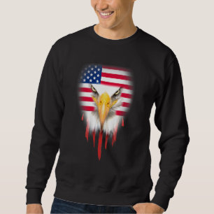 Sudadera Águila Calva 4 De Julio Bandera Estadounidense Lib