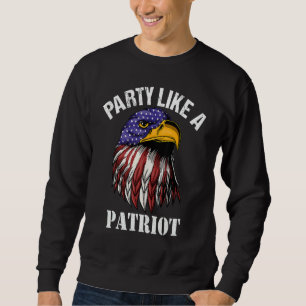 Sudadera Águila Calva Bandera De Usa 4 De Julio Partido Co