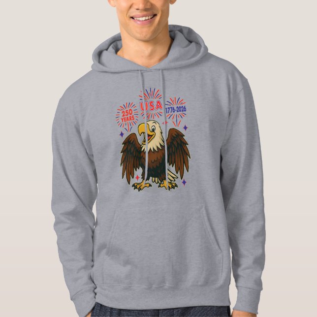 Sudadera Águila calva con fuegos artificiales - Estados Uni (Anverso)