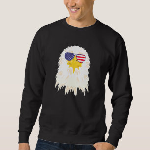 Sudadera Águila Calva Guay Con Bandera Estadounidense Gafas