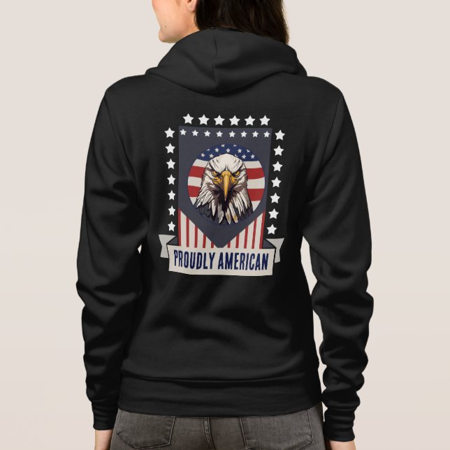 Sudadera Águila calva orgullosamente americana (Reverso)